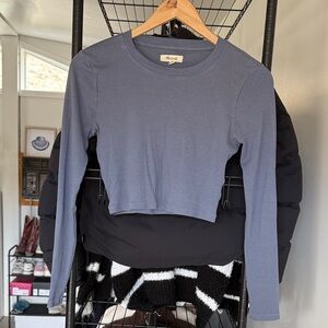 Madewell Long Sleeve Crop Top